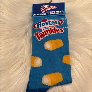 Hostess Snack Pattern Crew Socks - Blue and Yellow snacks new with tags Twinkie